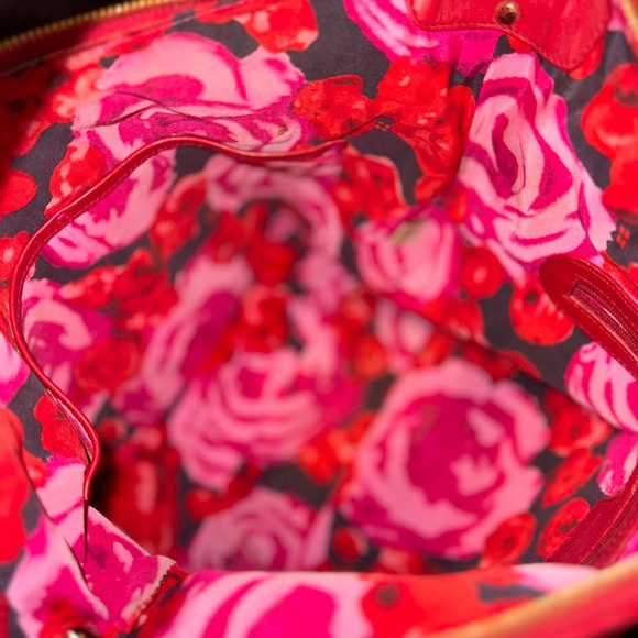 Kate Spade VINTAGE RED BUCKET Tote SATCHEL HOBO TOTE PURSE ORIGINAL - Picture 10 of 16